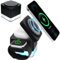 Helmsyde 4 in 1 Caricatore Wireless Stazione con Luce led, Caricatore Magnetico Wireless Pieghevole Stazione Ricarica Compatibile con iPhone 12/13/14/15/16, iWatch Ultra/SE/9/8/7/6/5/4/3/2