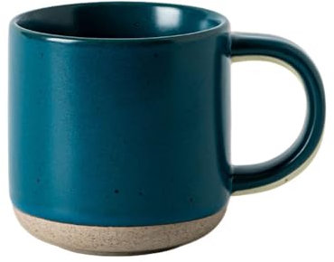 Treer Tasses à Café en Céramique Moderne Mat, Mug 150ml avec Anse, Tasses à Café Petite Taille pour Maison et Bureau, Passent au Micro-Ondes Lavable au Lave-Vaisselle (Bleu,1 Pièce)