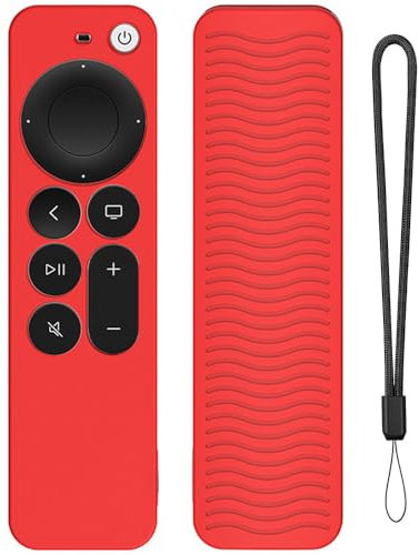 Remote Control Case Compatible with Apple TV 4K Siri Remote 3rd Gen (2022) / 2nd Gen (2021), Non-Slip Silicone Protective Case, Remote Control Case for TV Accessories