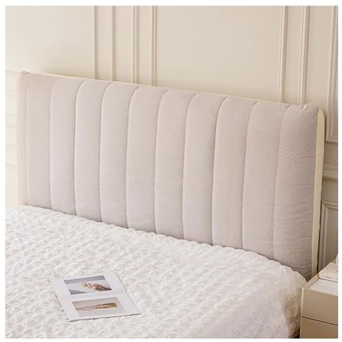 YUEZHONG Funda De Lino For Cabecera De Cama Tamaño King Queen, Funda Acolchada De Lino, Protector A Prueba De Polvo For Decoración De Dormitorio.(Cream,150x80cm/59x31.5in)