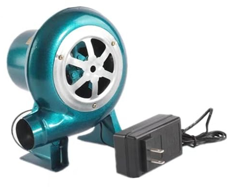 JOUFNING 220 V centrifugal elektrisk grill luftfläkt – pumpfläkt med guvernor, elektrisk smed med variabel hastighet, för camping utomhus matlagning (30 W)