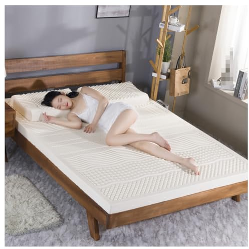 Latexmadrasser, innehållet i naturligt latex är upp till 100%, vaxkaksventilation, tyst oberoende, ryggskydd, latexmadrass, 3 tum, 200 x 200 cm (79 x 79 tum)