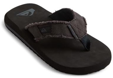Quiksilver Monkey Abyss Youth, Tongs Garçon - Noir (Black/Black/Brown), 33 EU