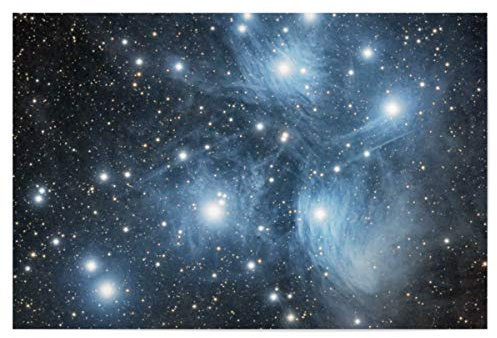 artboxONE Poster 30x20 cm Natur Die Plejaden - Messier 45 - Bild Astrofotografie Astronomie Galaxie