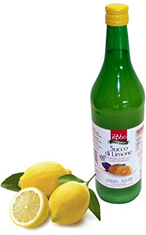 LT 1 CONCENTRATO DI LIMONE IN SUCCO 100% LEMON JUICE IN BOTTIGLIA DI VETRO