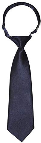 Jungen Mädchen Handgemacht Vorgebunden Krawatte - Einstellbar Schule Krawatten Satin Plain farbige formale Krawatte für Jungen Mädchen Hochzeits Schuluniform (Navy blau, 36 cm(Alter 5-10))