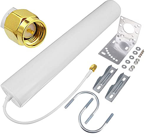 YILIANDUO Antenne Omnidirectionnelle Extérieure18dBi 698-2700MHz Antenne 4G Extérieur à Gain élevé 4G LTE Antenne SMA Mâle pour Amplificateur de Signal de Téléphone Portable 4G LTE Routeur