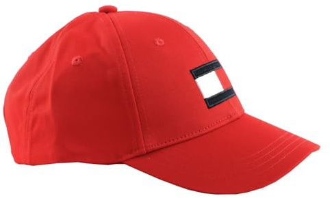 Tommy Hilfiger Unisex Kinder Big Flag Cap Baseballkappe, Deep Crimson, Large
