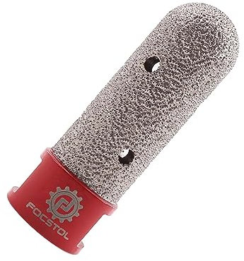 FOCSTOL Broca Fresado Diamante 20mm - Broca de Dedo Diamante para Agrandar Esmerilado y dar Forma Orificios Existentes en Azulejos Porcelana Cerámica Mármol Granito de Piedra M14 Rosca