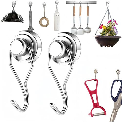 Crochets Magnétiques Extra Forts avec Aimants Puissants - Pour Frigo (6 Pièces)