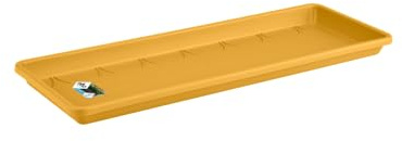 Elho Barcelona Trough Saucer 50 - Sottovaso per Balcone Esterno - Ø 45.0 x H 2.8 cm - Giallo/Honey Yellow