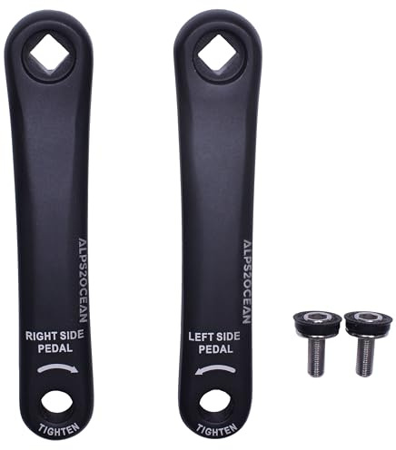 Alps2Ocean Universal Fahrrad Kurbelarm,89MM/102MM/114MM/127MM/140MM/152MM/160MM/165MM/170MM/175MM Aluminiumlegierung Diamant-Loch Fahrrad-Kurbelarme für MTB, E-Bike, Rennrad