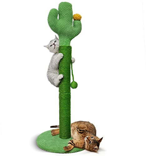 Mora Pets Tiragraffi per Gatti Cactus 83 cm Colonne Tiragraffi Albero per Gatti Adulti Palo in Naturali Sisal