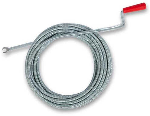 EBERTH Spirale de nettoyage de tuyaux 10m de long et Ø 9mm, spirale d'évacuation efficace pour tuyaux à partir de Ø 40mm, tête en forme de griffe avec Ø 20mm, pour WC et canalisations, contre bouchons
