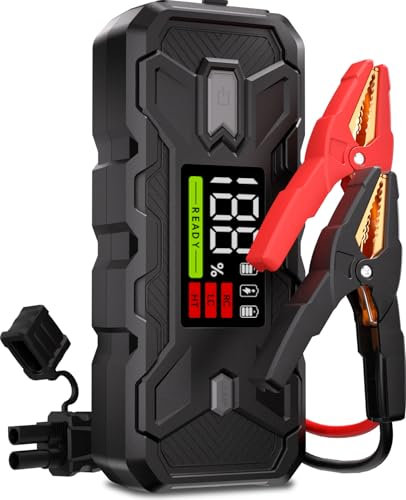 Avviatore Batteria Auto Portatile 3000A: Starter per Auto Professionale Booster Avviamento Emergenza 12V per 8.0L Benzina/Diesel, Caricabatterie con Power Bank, Ricarica Rapida Bidirezionale PD65W