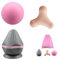aupawdy 3 Stück Massagegerät Faszienball, 4 Triggerpunkte Trigger, Schmerzfrei Drücker Set mit Saugnapf & Beutel für Muskelschmerzen und Verspannungen, für Selbstmassage (Rosa)
