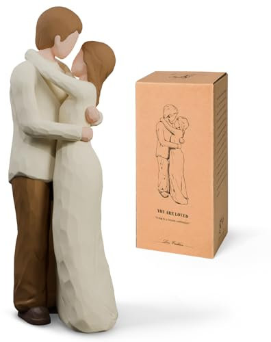NANAOUS Couple Figurine, Wedding Gift for Couple, Engagement Gifts Statue for Women Anniversary Valentine's Day Birthday