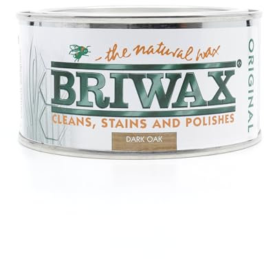 Briwax Original Dark Oak 200g - New Size for Smaller Jobs - The Natural Wax - Cleans, Stains and Polishes