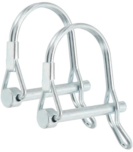PATIKIL 2pz Perno di Bloccaggio per Albero 5x40mm Perno Accoppiamento Rimorchio Perni di Sicurezza Pto Archetto Contenimento Rotondo per Camion Rimorchi Falciatrici Trattori Barche