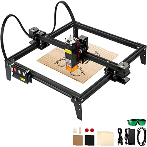 VEVOR Grabadora Láser 310 x 300 mm Máquina de Grabado CNC 6000 mm/min 5,5 W Máquina de Grabado de Escritorio Windows7/8/10/11, iOS/Android para Grabar Papel, Madera, Cuero, Tela, Plástico, Acrílico