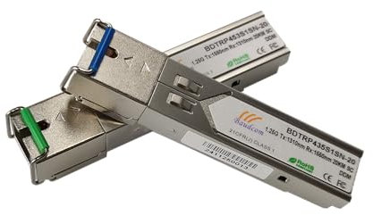 BAUDCOM SFP 1G Modul, Single-Mode SC Glasfaserkabel-Transceiver, kompatibel mit Cisco SFP-1G-LR, 20KM, Ubiquiti UF-MM-1G, Netgear, Mikrotik, D-Link, Supermicro andere Switches