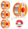 XIAQICA 5PCS Alambre de Soldadura Estaño Electronica 50g Estaño para Soldar Núcleo de Colofonia 0,6/0,8/1 mm Hilo estaño con Trenza Desoldadora(2mm/1,5m) para Soldadura Eléctrica y DIY
