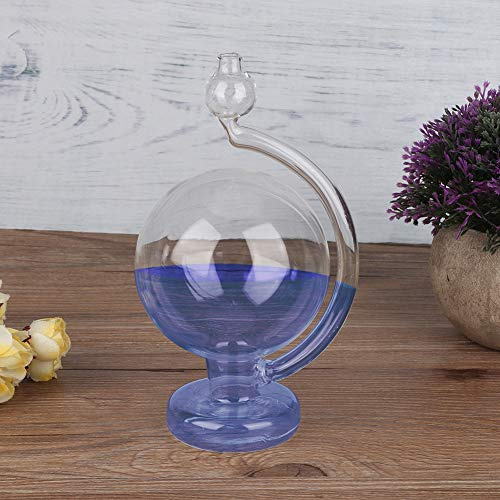 SustVita Baromètre Météo Verre Storm Glass - Omabeta Bouteille de Prévisions Météo, Bleu Décoratif Décoration de la Maison Prédicteur avec Liquide à l'Intérieur