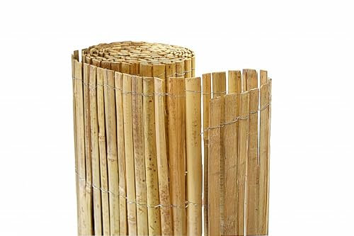 DIXIE STORE - Canisse en Bambou Premium - 1,8 x 5 m - Fabriquée en Bambou Durable Tonkin - Traité à la Vapeur et Débarrassée de Ses Sucres, Résistante aux Moisissures - Brise-Vue Extérieur