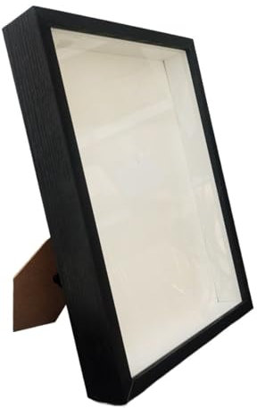 YXADGML Shadow Box Shadow Box Frame Depth 3cm Wood Photo Frame For Displaying Three-Dimensional Works DIY 3D Wood Picture Frame Photo Decor(Black frame,15X20cm 8inch)