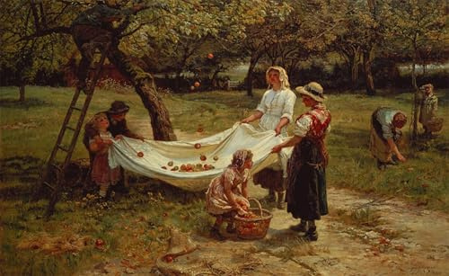 DTVWHQOHR Famous Painting Wall Art Prints Portrait Painting the Fruit Gatherers by Frederick Vintage Canvas Prints for Home Decor 60x90cm