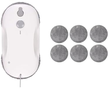 ZGJIAJU Aspirador Cristales Limpiador De Ventanas Robótico Inteligente Eléctrico CW1 For El Hogar con Pulverizador, Limpieza Al Vacío Automática, Succión Ciclónica Rápida Y Segura De 3000Pa(CW1-01)