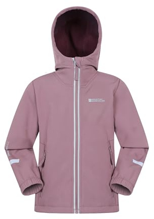 Mountain Warehouse Huxley Kids Water Resistant Reflective Softshell Dusky Purple Kids Size 11-12 Years