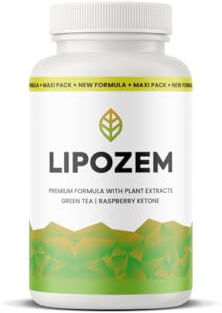 Lipozem Formule Premium aux Plantes 450 mg – 60 Gélules Végétales – Fabriqué dans l’UE – Avec Extrait de Framboise, Guarana, Café Vert & Thé Vert – Ingrédients 100% Naturels