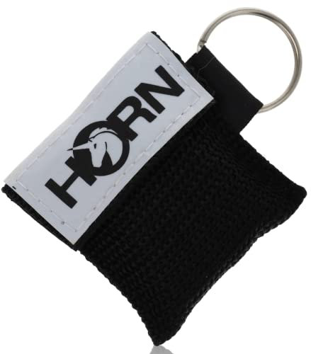 Horn Medical Notfall-Beatmungstuch im Schlüsselanhänger, Horn-Key, Schwarz
