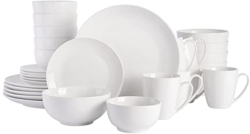 Gibson Home Ogalla - Vajilla de 30 piezas, color blanco