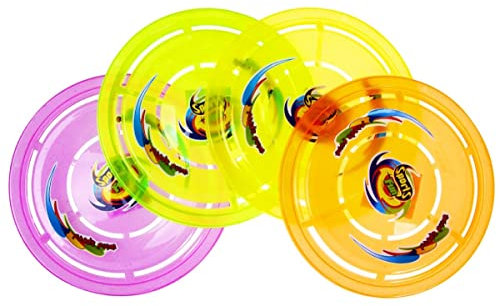 12 x Frisbee Flying Disc 20cm 4 Neon Farben Fliegende Scheibe Wurfscheibe Tombola