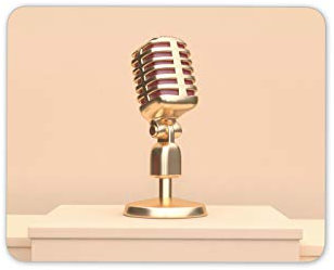 Destination Vinyl Ltd Radio City Mic Microphone Mouse Mat Pad - Broadcasting Computer #16319