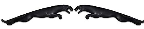 1 Paio di Adesivi Auto Decor Metal Accessori per Il Corpo dell'emblema del Bagagliaio dell'auto per Jaguar X-Type F-Type S-Type XE XF XJ XK XJR XFR XJS XJL,Nero