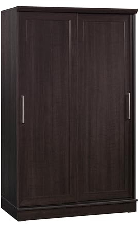 Sauder Homeplus Wardrobe Cabinet with Sliding Doors, Dakota Oak Finish