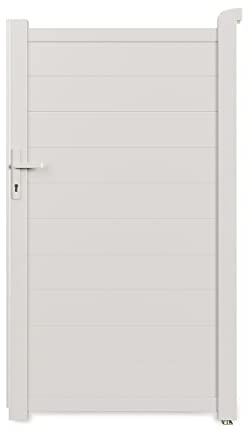 BillyOh Nova Pedestrian Aluminium Gate Full Privacy Metal Safety Outdoor Garden Gate with Lock (100cm x 173cm)