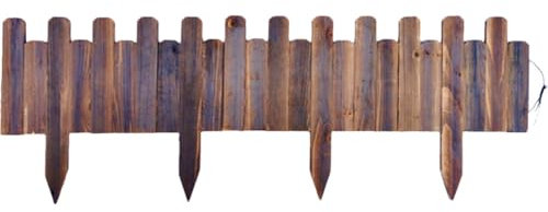 Yardwe Staccionata Corta in Legno Bordo Del Prato Bordi Del Staccionata Decorativa in Legno a Del Prato Bordatura Del Cortile Bordura Per Giardino Di All'aperto Recinzione