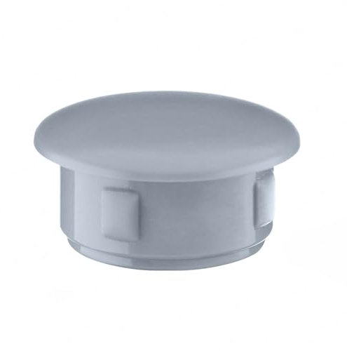 EMFA Abdeckkappen für 6 mm Bohrlöcher Grau 100 Stück - Blindstopfen 6 mm, Abdeckstopfen mit 10 mm Kopfdurchmesser