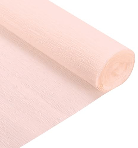 QUARKZMAN Crepe pappersrulle 210 cm längd 50 cm bredd för bröllopsceremoni olika stora fester dekoration, ljust guld