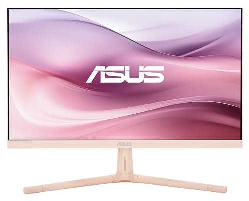 ASUS Eye Care VU279CFE-P - 27 Zoll Full HD Monitor - 100 Hz, 1ms MPRT, AdaptiveSync, GreenProduct, Epeat Gold - IPS Panel, Vesa 75x75, 16:9, 1920x1080, HDMI, USB-C mit 15W PD, ergonomisch, Hellrosa