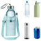 Sac de Bouteille D'eau en Filet, Sac pour Bouteille D'eau Portable,Couvercle de Bouteille D'eau avec Bandoulière Réglable, Pour Fitness, Marche, Escalade, Randonnée et Plus Encore (Bleu)