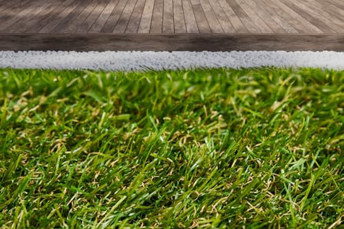 andiamo Kunstrasen Samos - Rasenteppich Outdoor - Outdoorteppich wetterfest für Balkon oder Terasse - Kunstrasenteppich Balkon Bodenbelag - Grün 133 x 300 cm