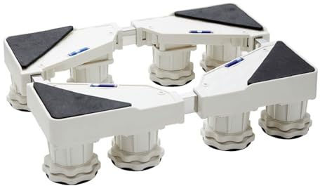 Base Lavatrice Regolabile,Supporto per lavatrice Base Scaffale Frigorifero a 8 Gambe in acciaio inox per frigorifero lavatrice rockner congelatore Altezza:9-11.5cm