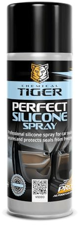 CHEMICAL TIGER – Silikonspray – Tätningsskyddsmedel – Skyddar biltätningar, förhindrar frysning – Bildar ett elastiskt skyddande skikt – Perfekt silikonspray 400 ml