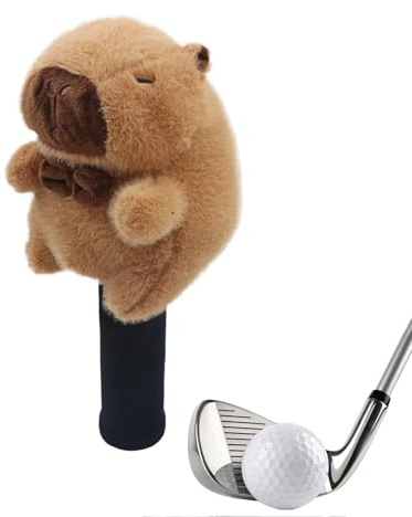 Capybara Golfklubbsskydd, plyschdjur golfklubbsskydd, huvudskydd för tecknade förare, tecknat plyschdjur, skyddande putterutrustning, för kvinnor män make pojkvän far golfare
