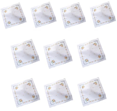 Nucelit 10 st kvinnor blommor näsdukar ficka näsdukar duk bandana bröllopsfest för flicka fyrkantig näsduk
